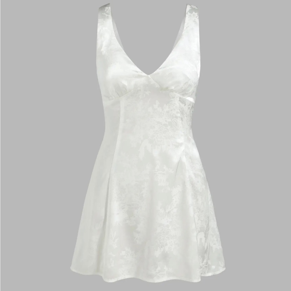 White Satin Dress